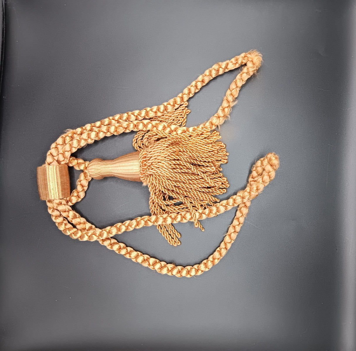 Tassel Tiebacks, Gold – Six Pieces – Pre-owned – 22 1/2 inches