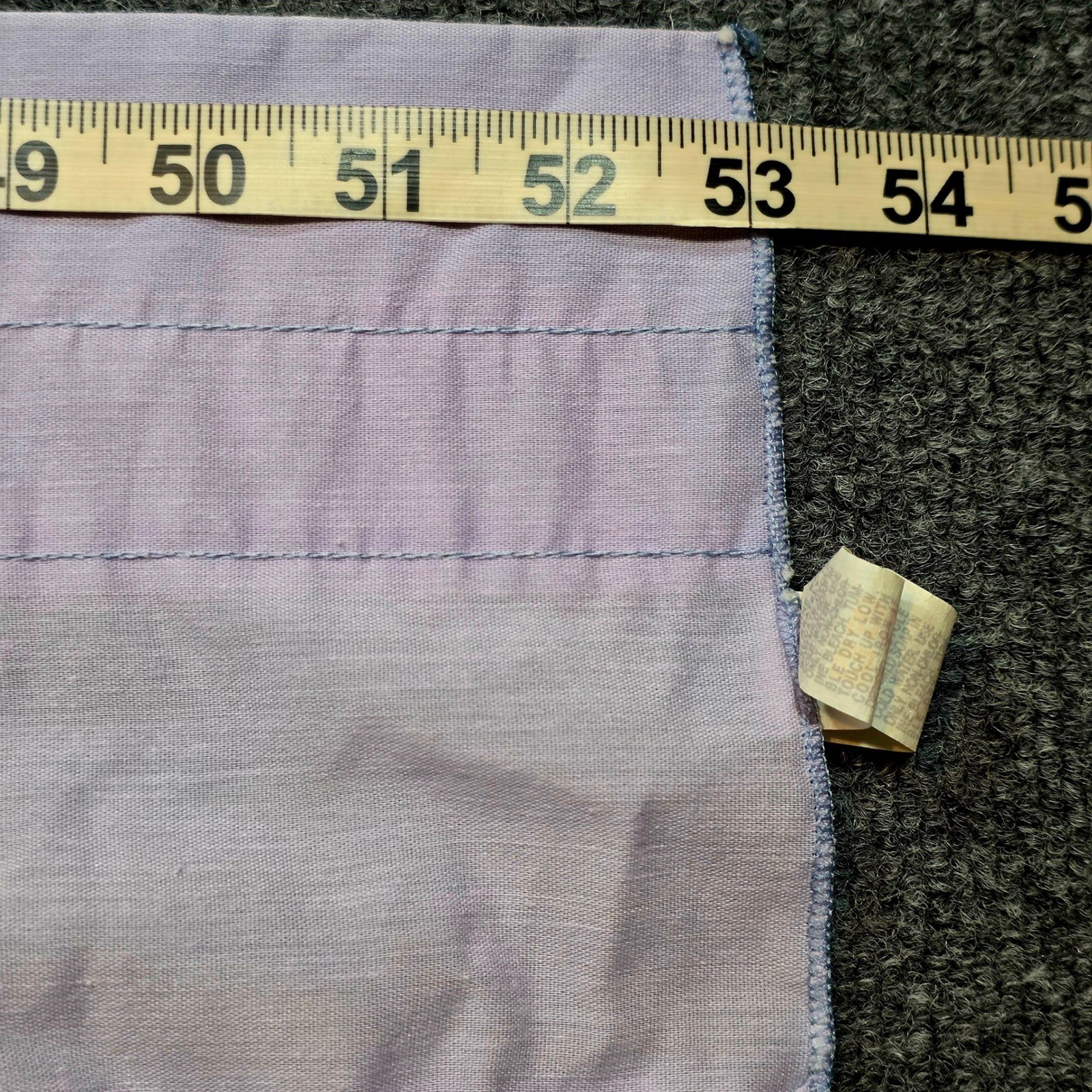 Vintage Lavender Ruffled Window Valances Set of 3 Pastel Purple Cottagecore USA