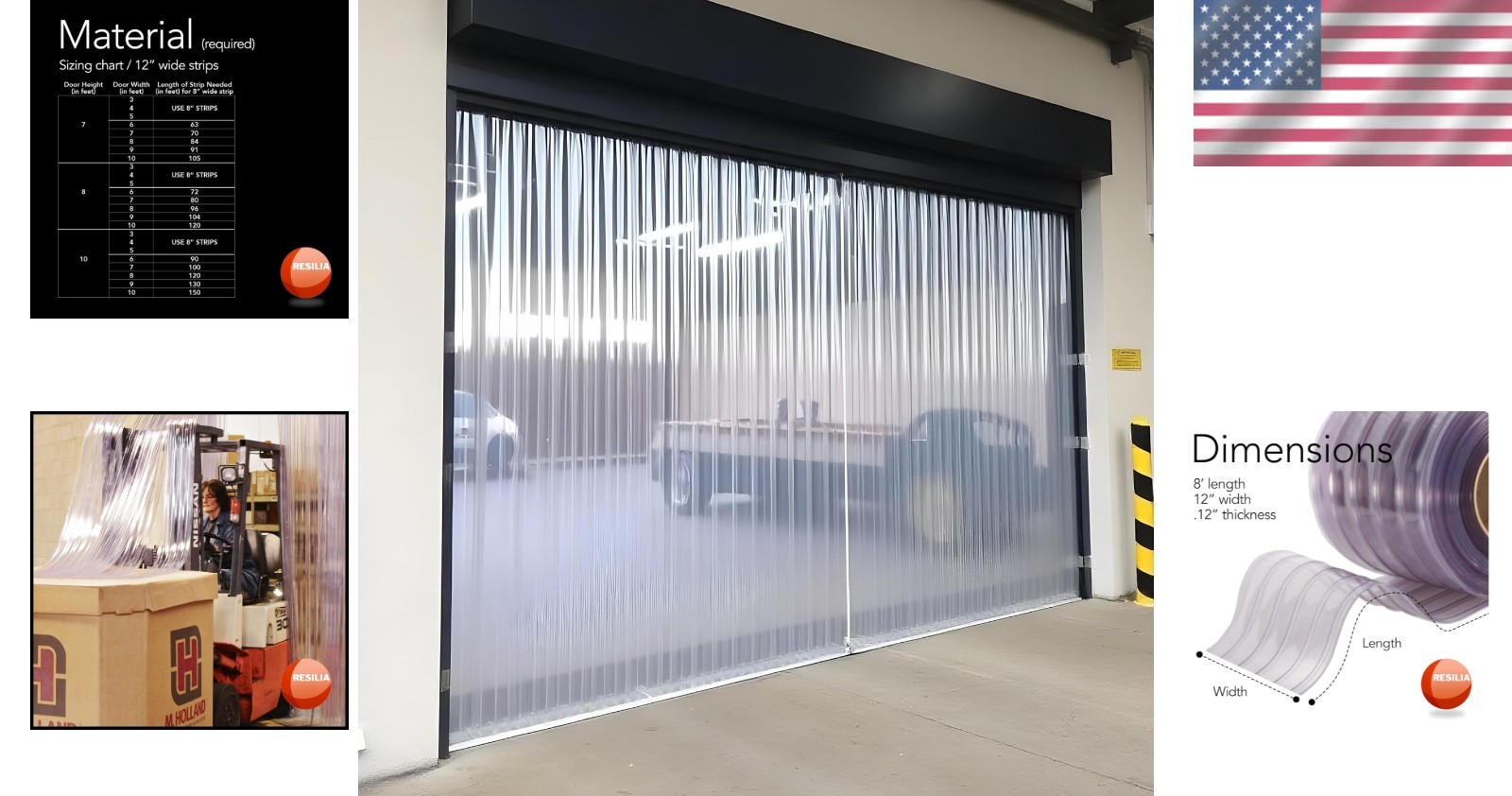 Durable Clear PVC Strip Curtain for Walk-in Freezers – Water-Resistant 12″ x 96″