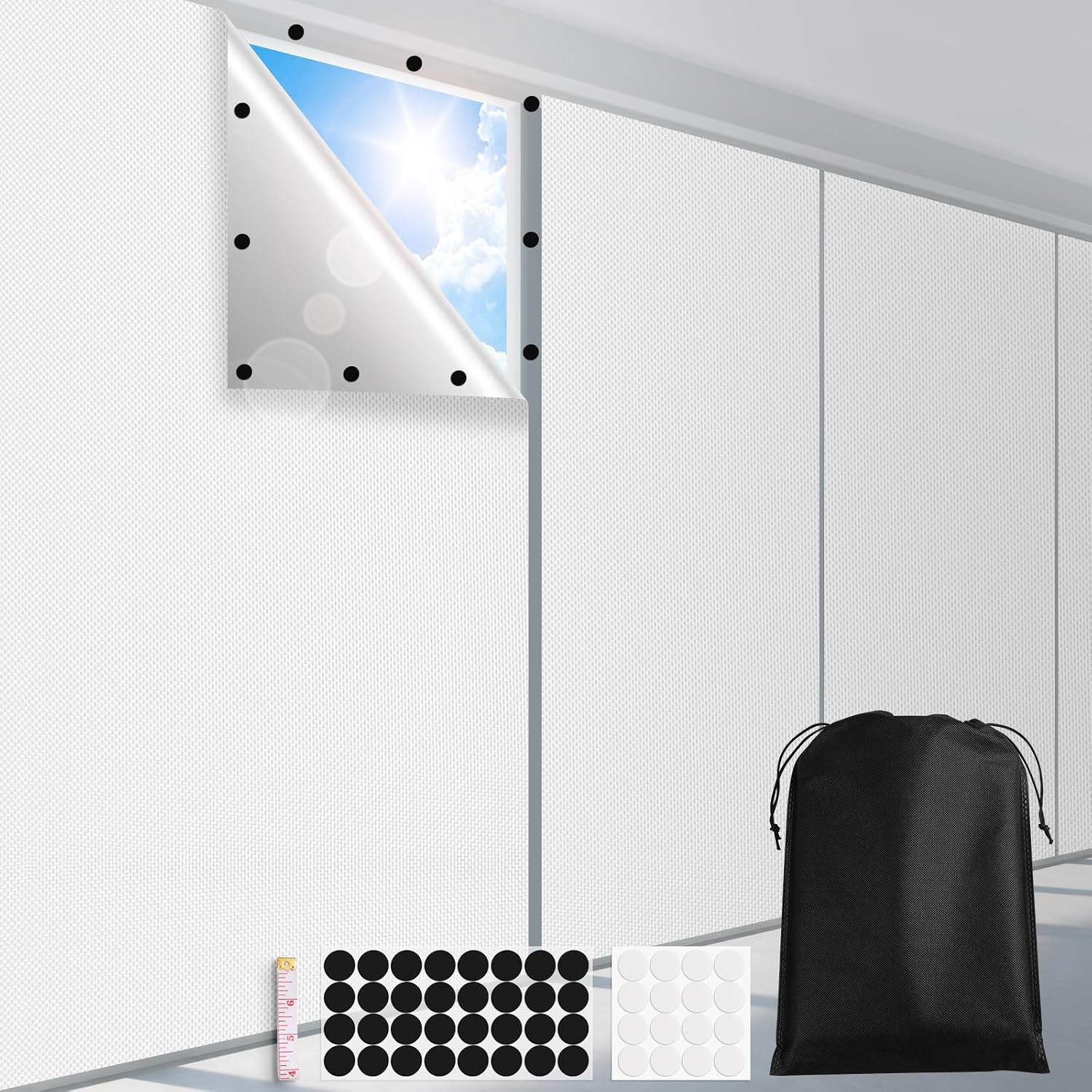 Blackout Curtains for Bedroom, Portable 100% Black Out Window Cover Film, Cuttab