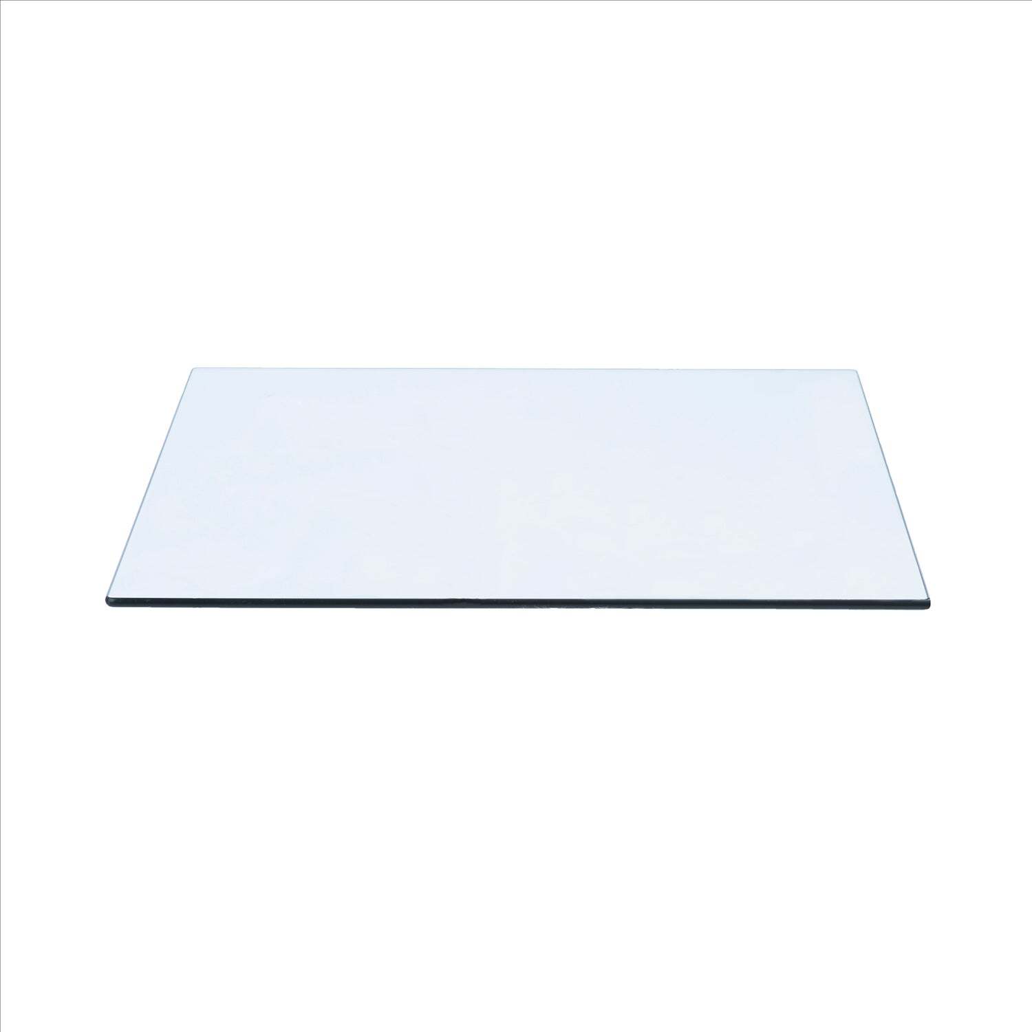 20″ X 40″ Rectangle Tempered Glass Table Top 1/2″ Thick with Flat Polished Edge