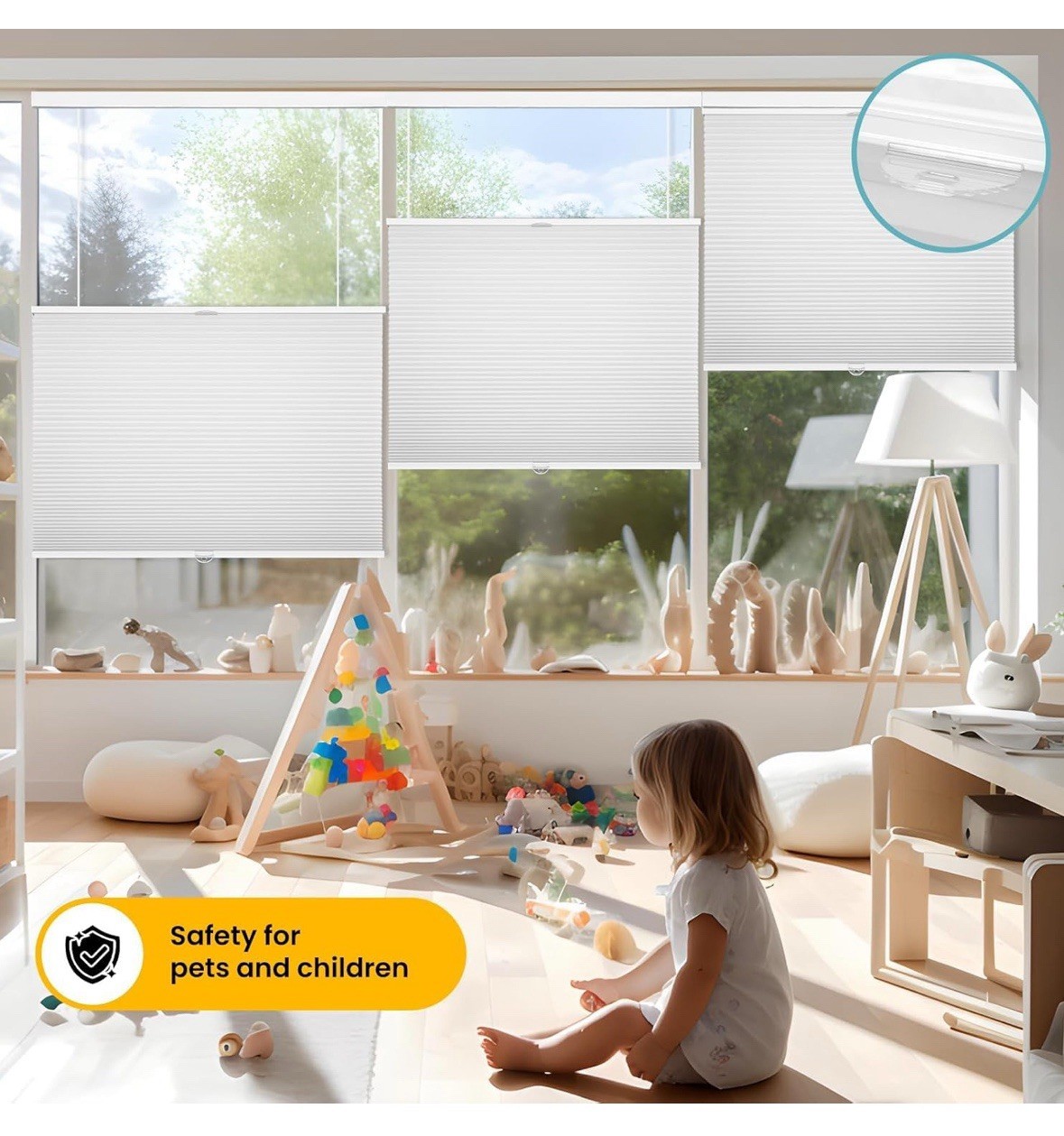 2X Top Down Bottom Up Cellular Shades Cordless Blinds for Windows 33W x 64H New