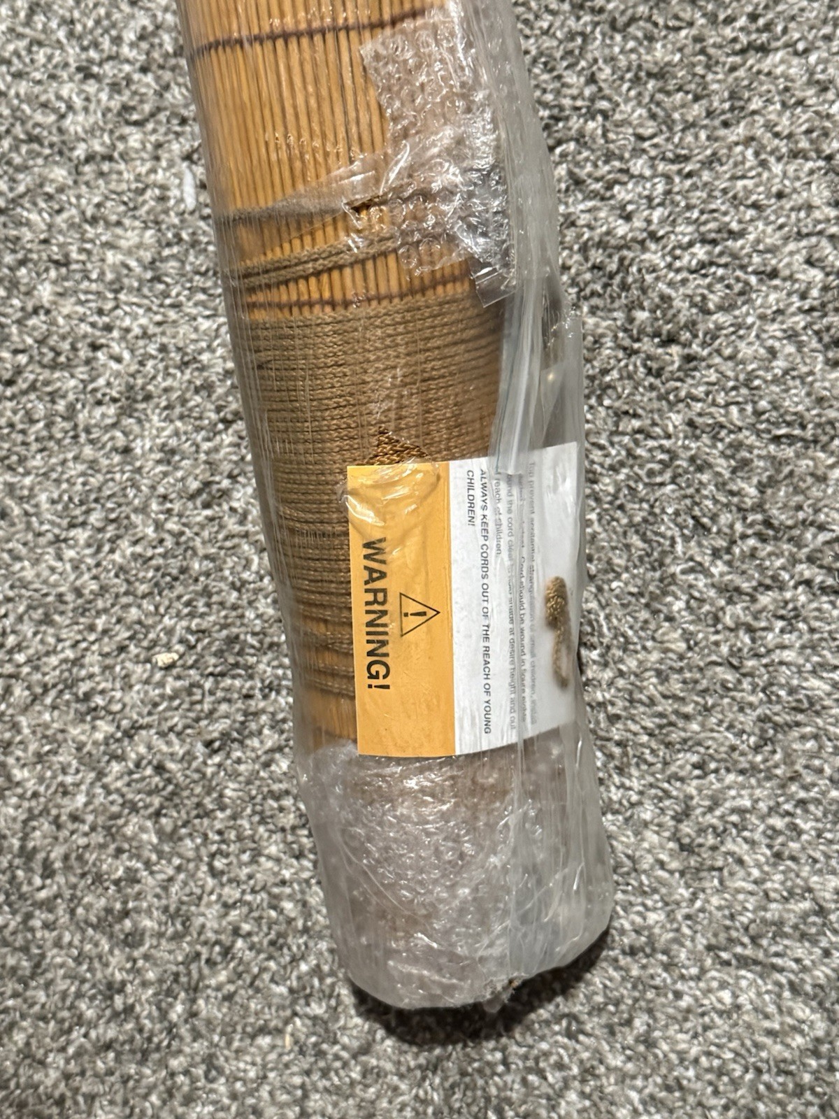 Deluxe Matchstick Bamboo Pull Cord Roll Up Shades – Oak- 48in X 72in – BRAND NEW