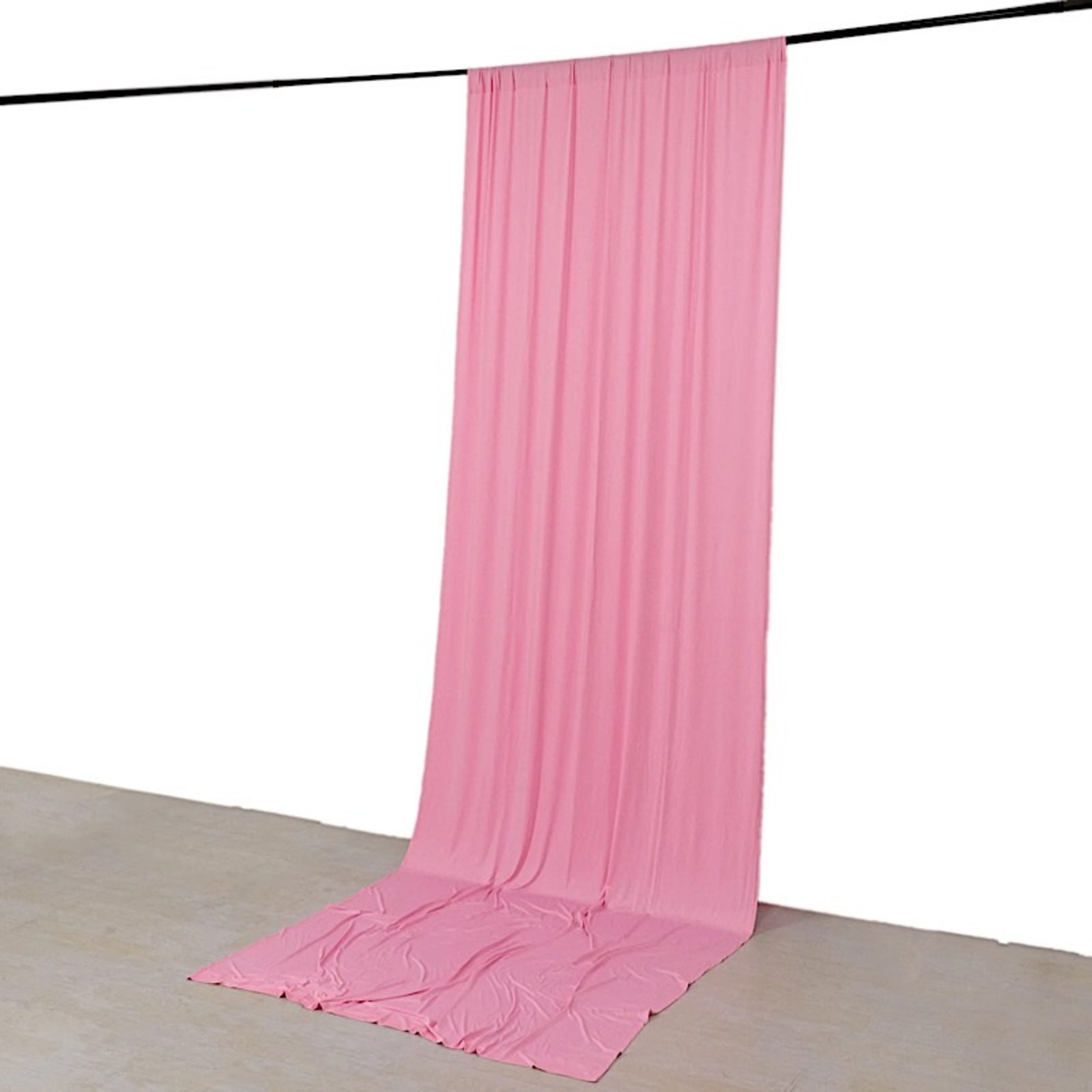 5 ft x 14 ft PINK 4-Way Stretch Spandex Divider Backdrop Curtain Party Wedding