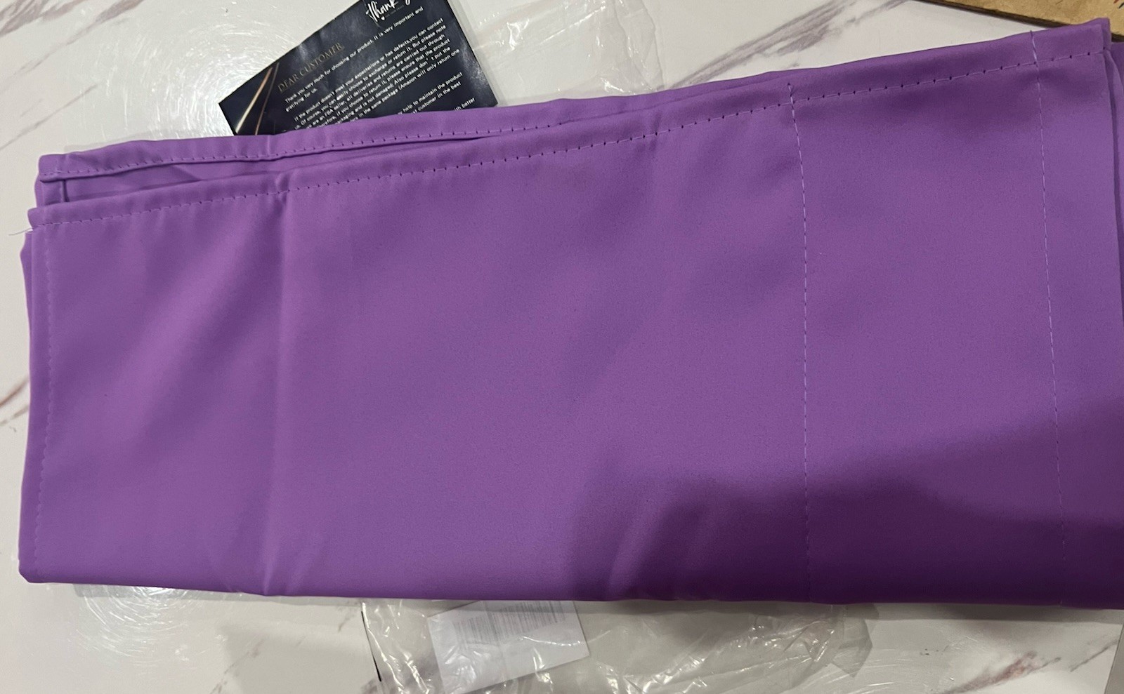Purple Ruffled Window Valance, Polyester Rod Pocket, Opaque, Frame Mounted