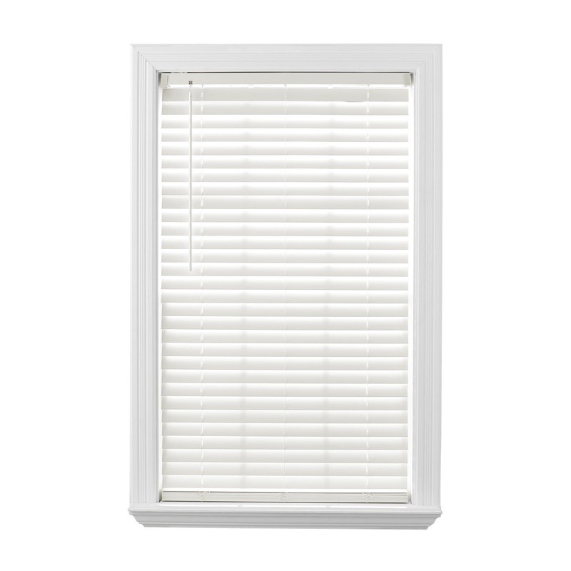 2 Inch Cordless Faux Wood Blinds Room Darkening PVC Easy Install Safety Design