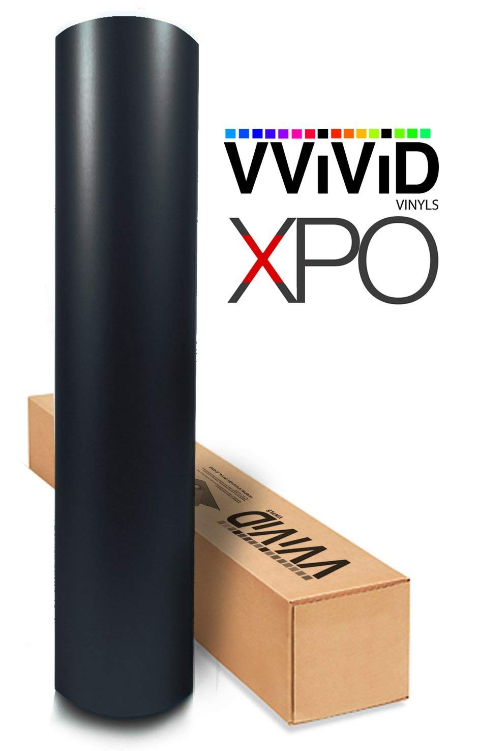 Vvivid Satin Flat Matte Stealth Jet Black 5Ft Vinyl Wrap Air Release Technology