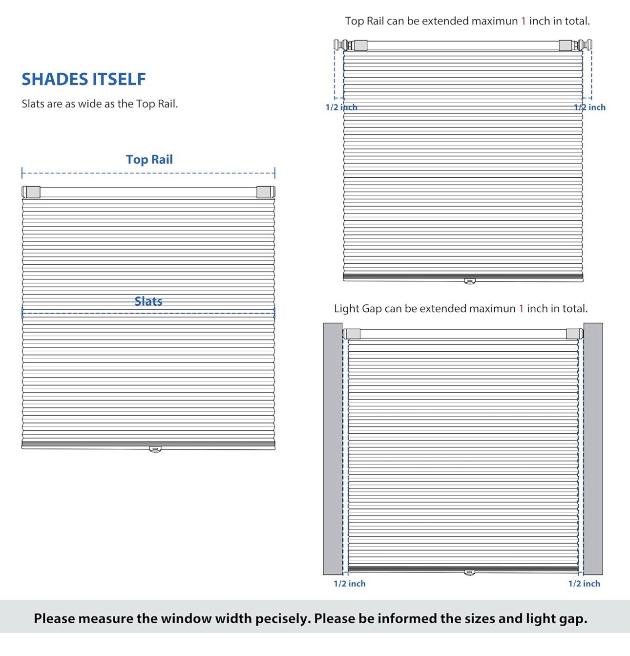 LazBlinds Cordless Cellular Shades 20.5×48 Light Grey No Drill Blinds