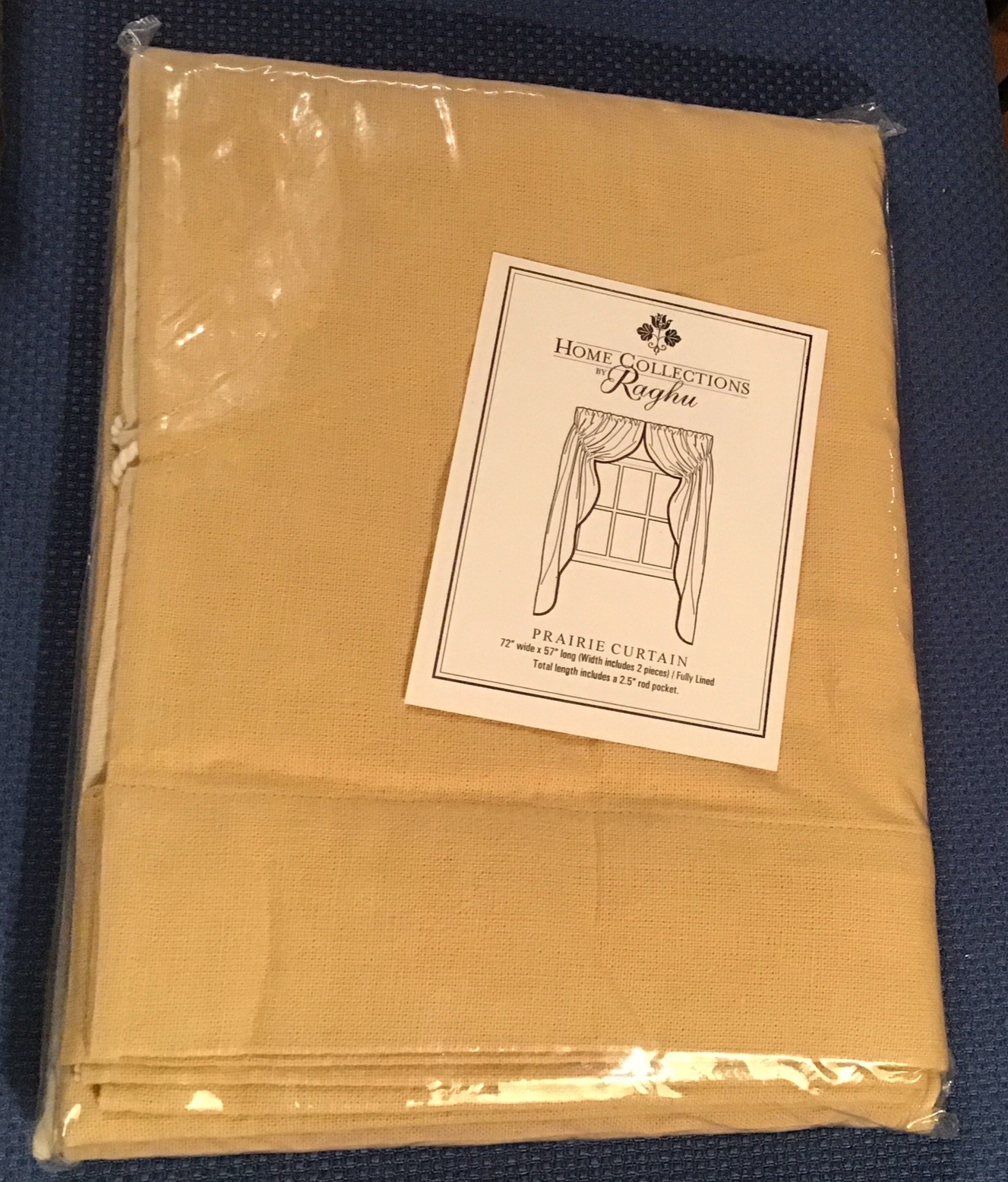 Tobacco Cloth Tan Prairie Curtain Farmhouse Home Collections Country 72” X 57”