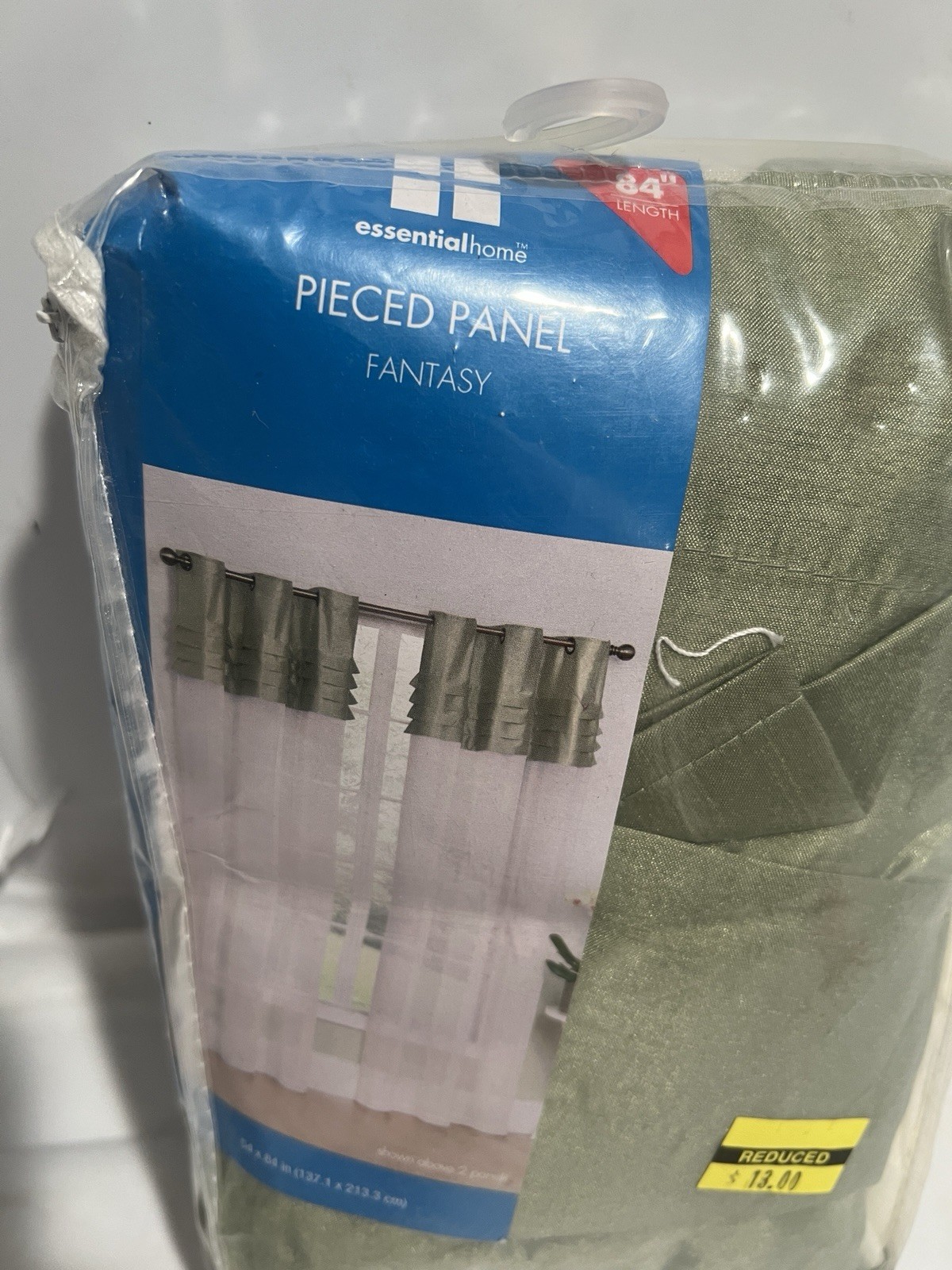 Essential Home Pierced Panel Fantasy Curtain 54”x84” Greenish