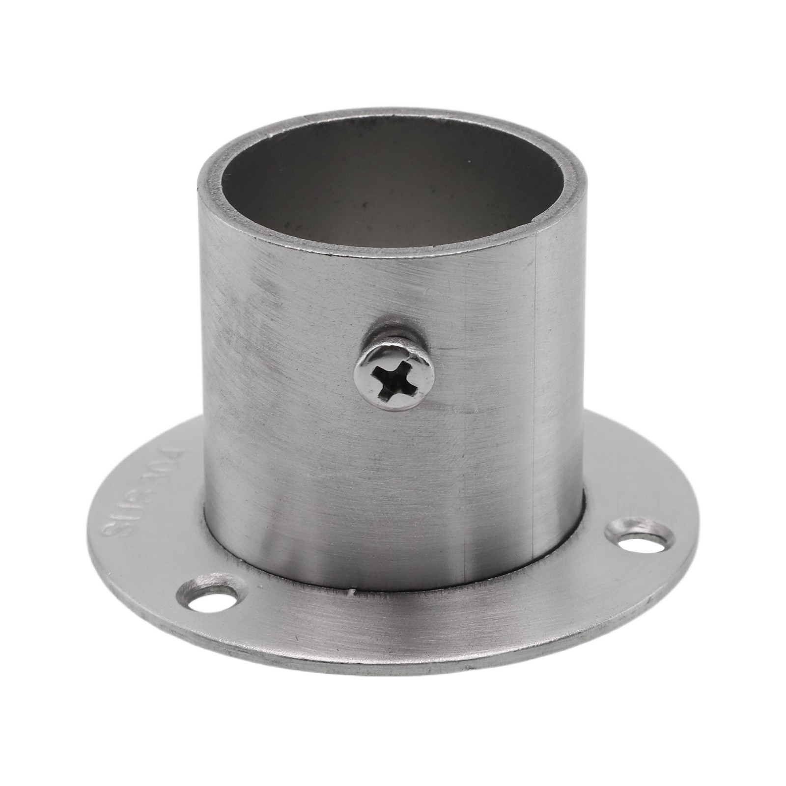 Polished Stainless Steel Flange for Secure Wall Attachment of Round Tubes
