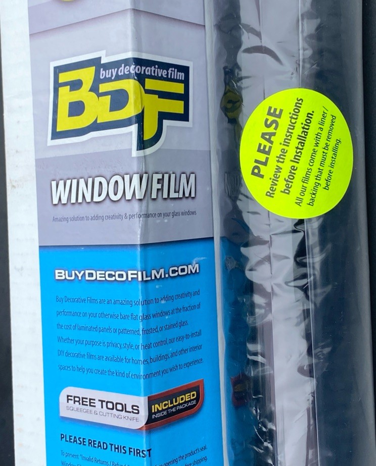BDF NA05 48” X 12ft Window Film Daytime Privacy Sun Control Natural Black DARK