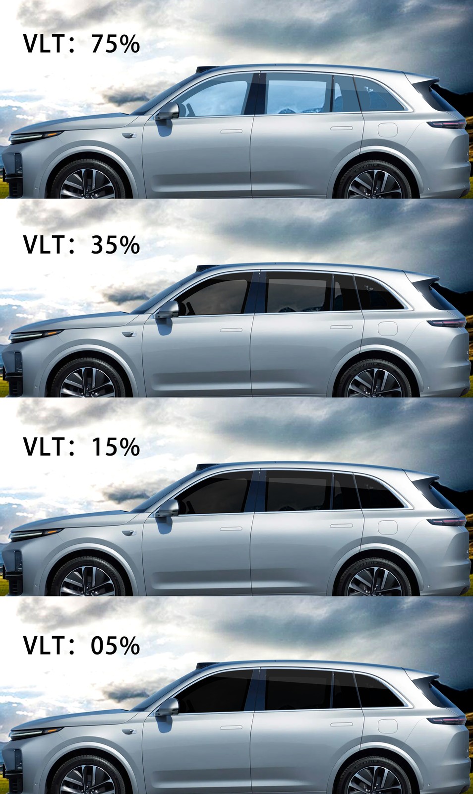 Nano Ceramic Window Tint Film Roll 5% 20% 35% VLT for Home, Office, Car, Truck