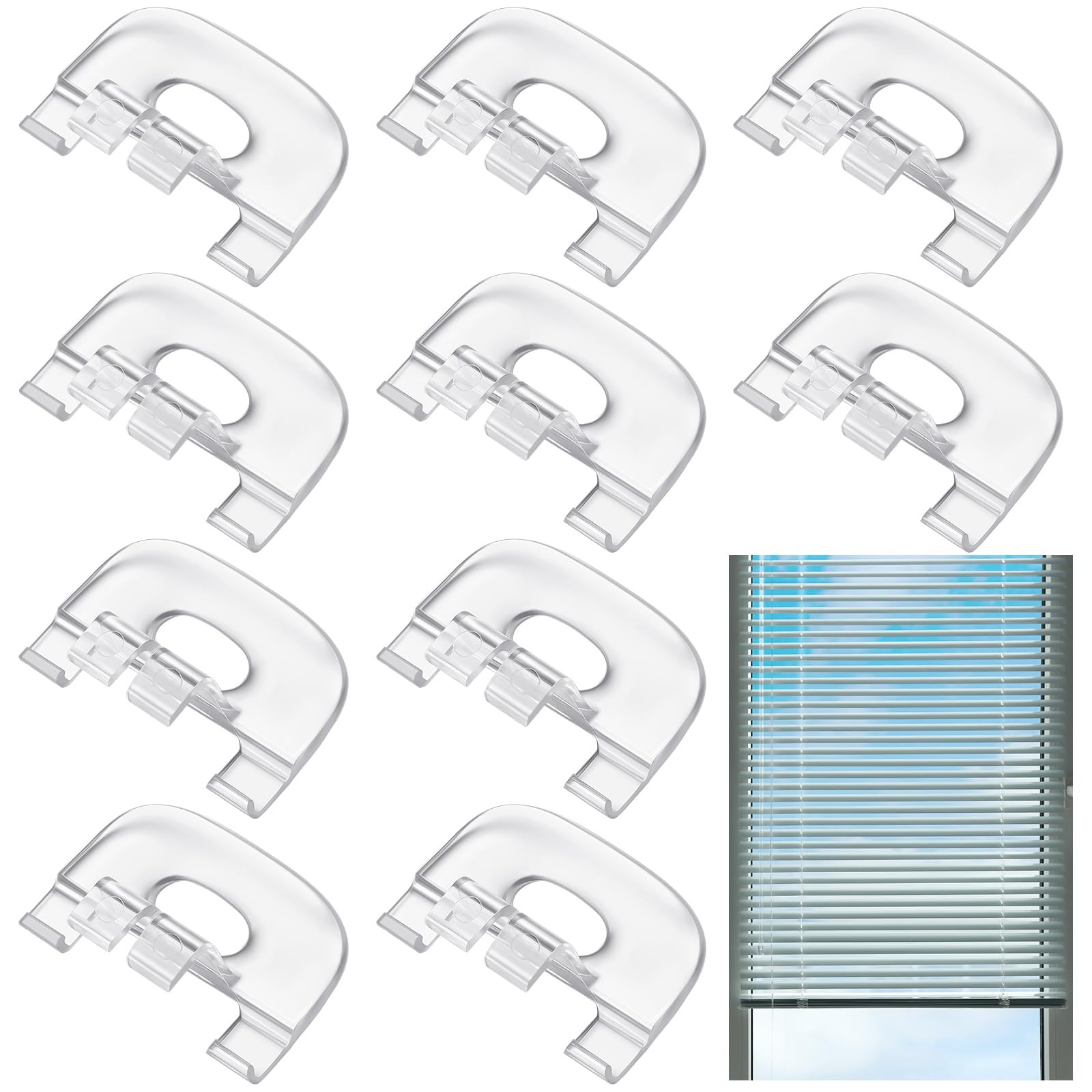 Seeloowy 10 Pcs Shade Pulls Cordless Honeycomb Shade Lift Handles for Cordles