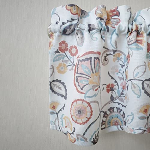 Signy Jacobean Pattern Semi-Sheer 54″W x 14″L (Pack of 1) White Traditional