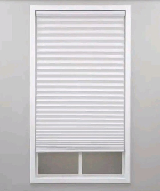 5 – Stylewall White Cordless Light Filtering Pleated Shades – 32 in. W X 48 In L