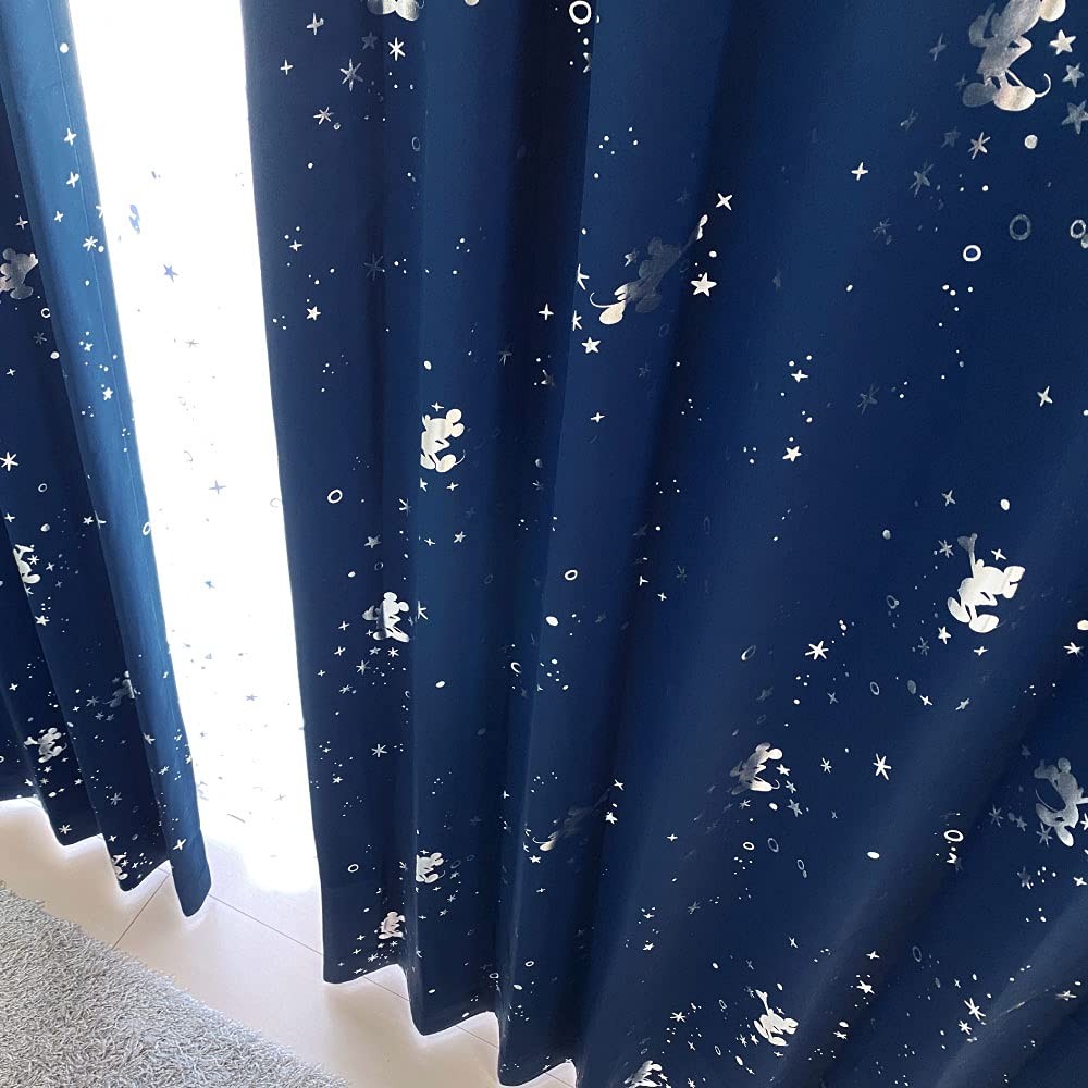 Disney Mickey 2nd Grade Blackout Curtains 100 x 120cm: Set of 2 SB-579-D UV Prot