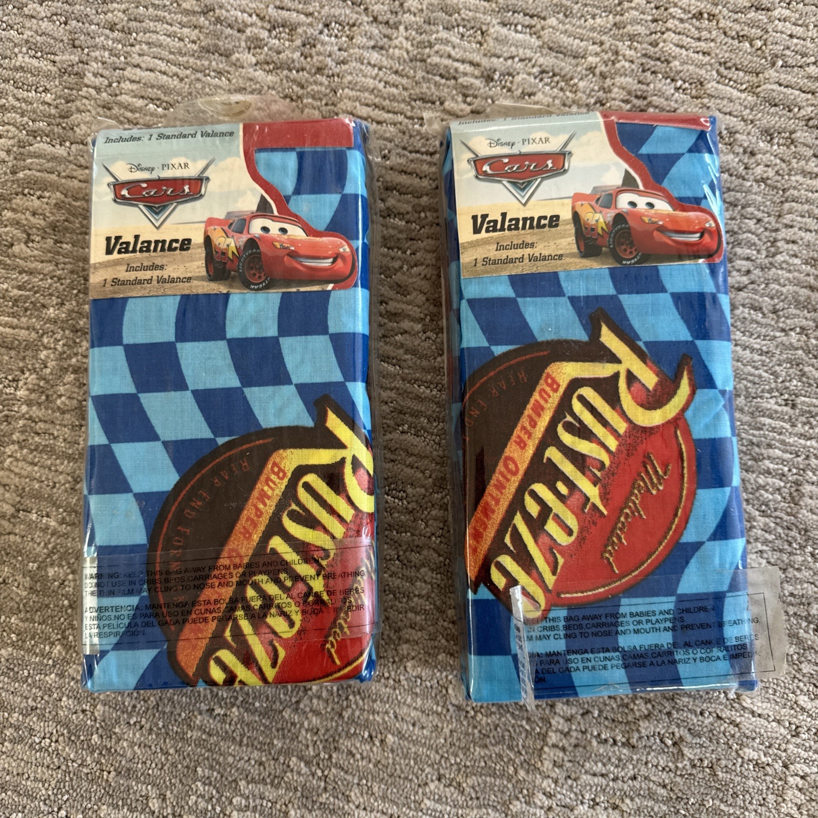 Disney The Cars Movie Valance Jay Franco 84″ x 17″ Set Of 2