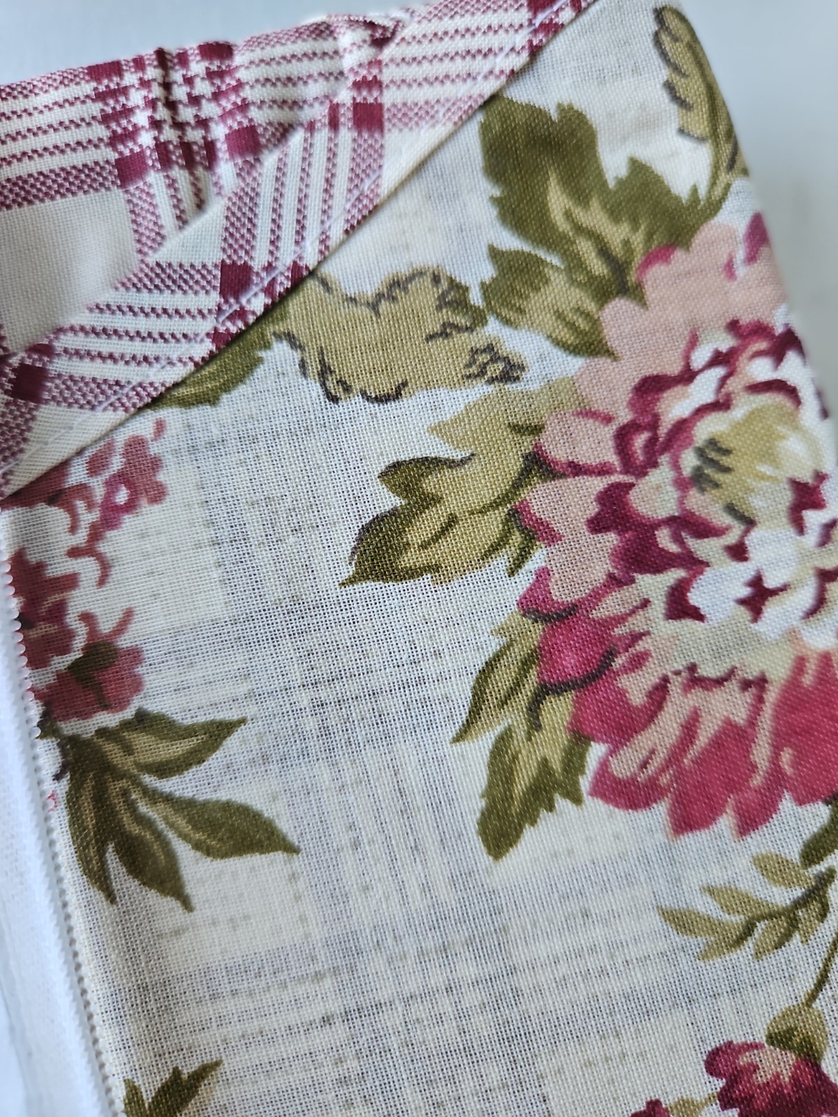Waverly NORFOLK Valance Tea Stain Modern Farmhouse Rose Floral 60×16