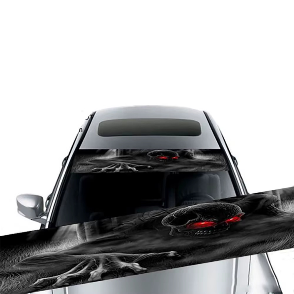 Car Sunshade Stickers Auto Front Windshield 3D Vinyl Film Rear Gear Sunshade Dec
