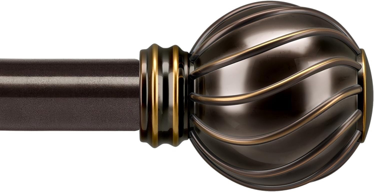 Curtain Rods for Windows 48 to 84 Inches Adjustable Length Heavy Duty 7/8″ Diam