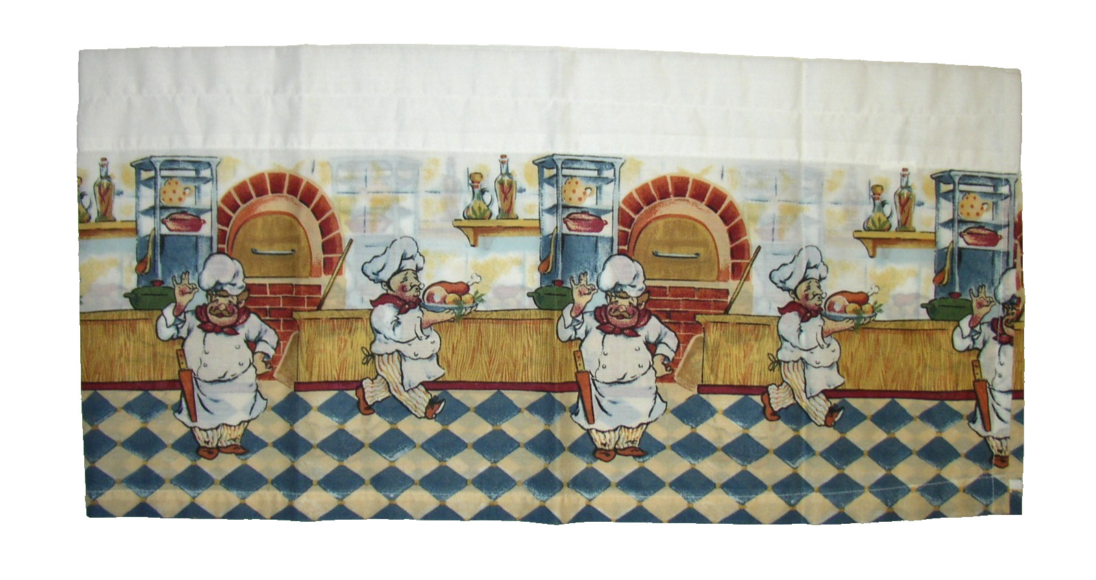Kitchen VALANCE 29x14L Gourmet Chef Olive Italian