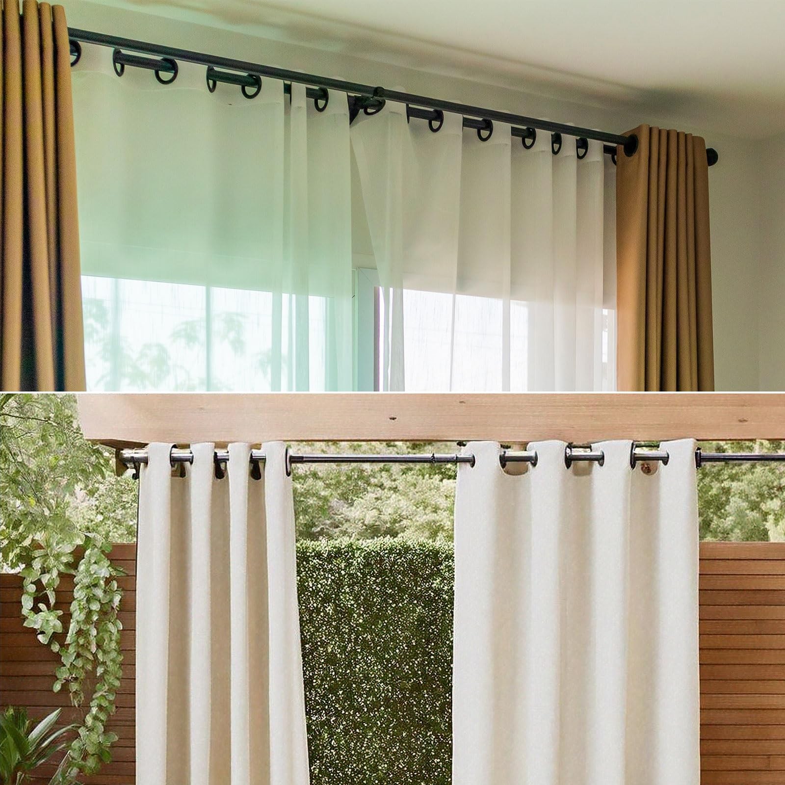 uxcell 16pcs Curtain Grommets, 1-5/7″(42 mm) ID Window Curtain Panels Eyelet Rin