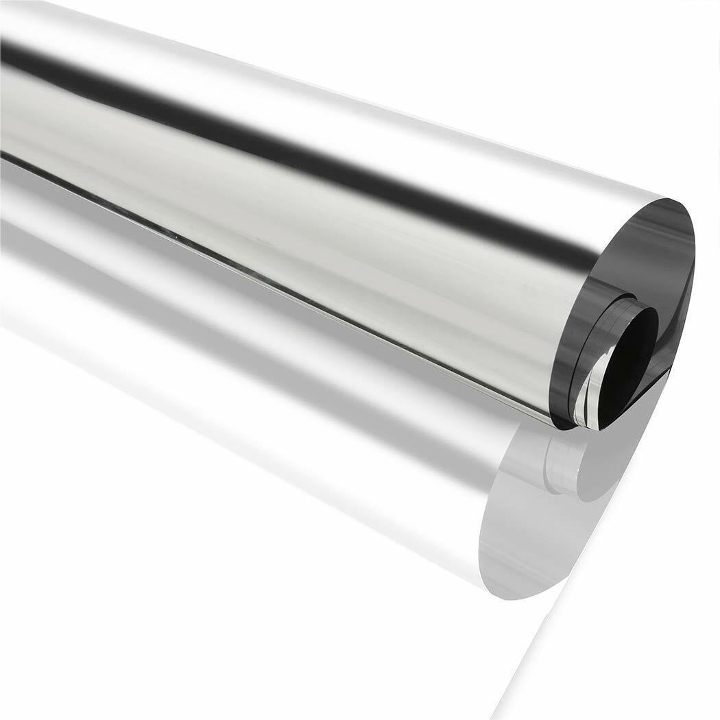 30″ x 50 FT SMART MIRROR FILM REFLECTIVE SILVER SIDED WINDOW TINT SUPER PRIVACY