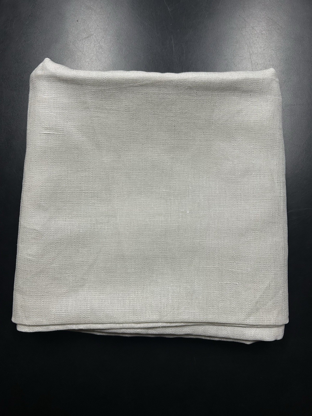 Restoration Hardware RH Teen Metallic Opaque Linen Curtain 96X50 White Silver