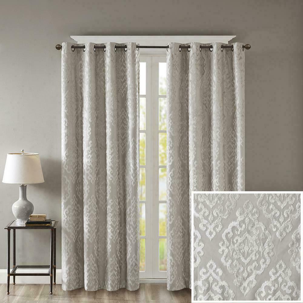 SunSmart Mirage 50″ x 84″ Damask Total Blackout Curtain Panel