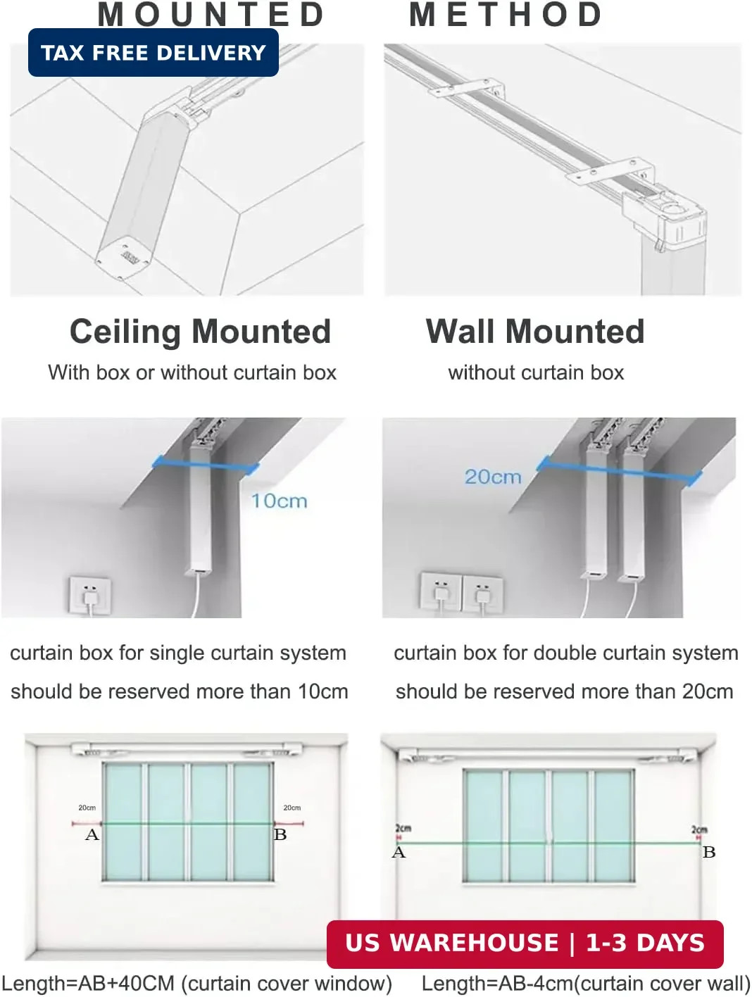Electric Smart Curtains System, Automatic Curtain Opener, Motorized Curtains Rod