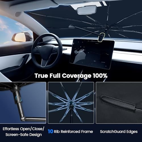 Windshield Sun Shade Umbrella Compatible with Kia Telluride 2020-2026,
