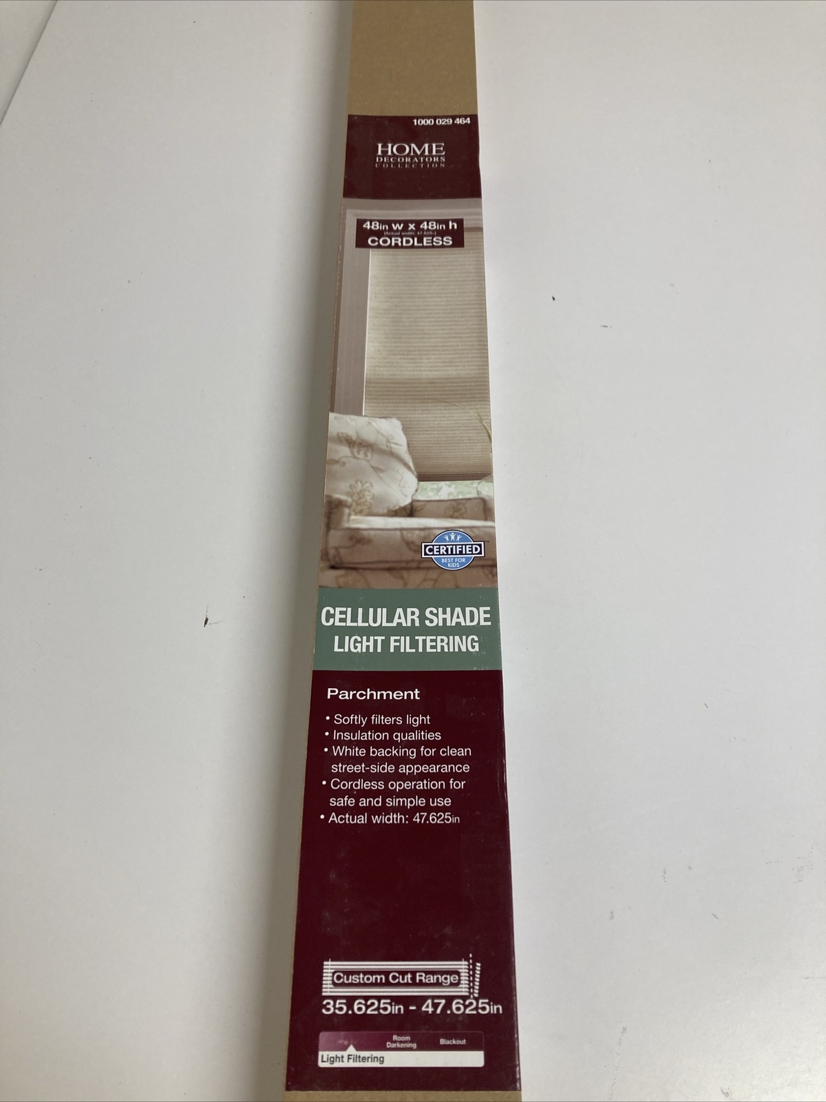 New HDC- Cordless Cellular Shade Light Filtering 48in x 48in (1000 029 464)