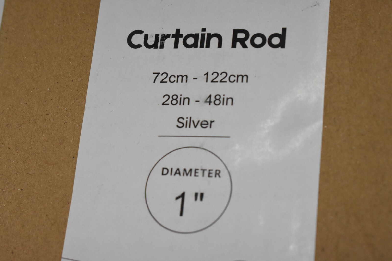 Simewin Curtain Rod 28″ – 48″ Silver Color 1″ Diameter LKCR002-S-28-48