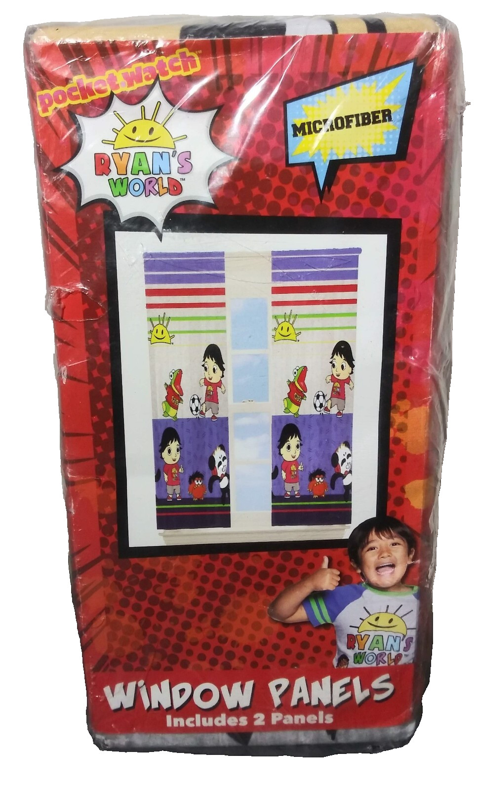 Pair of RYAN’S WORLD Microfiber WINDOW PANELS 82″ Width x 63″ Length – Unopened