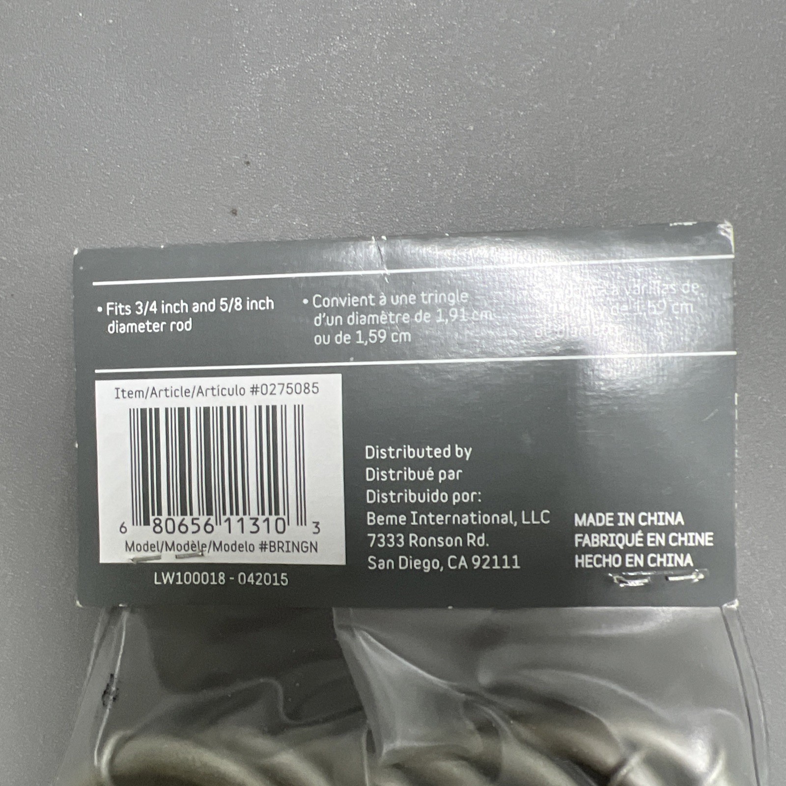 Style Selections Drapery Ring Set Satin Nickel Finish 14 Pieces New in Package