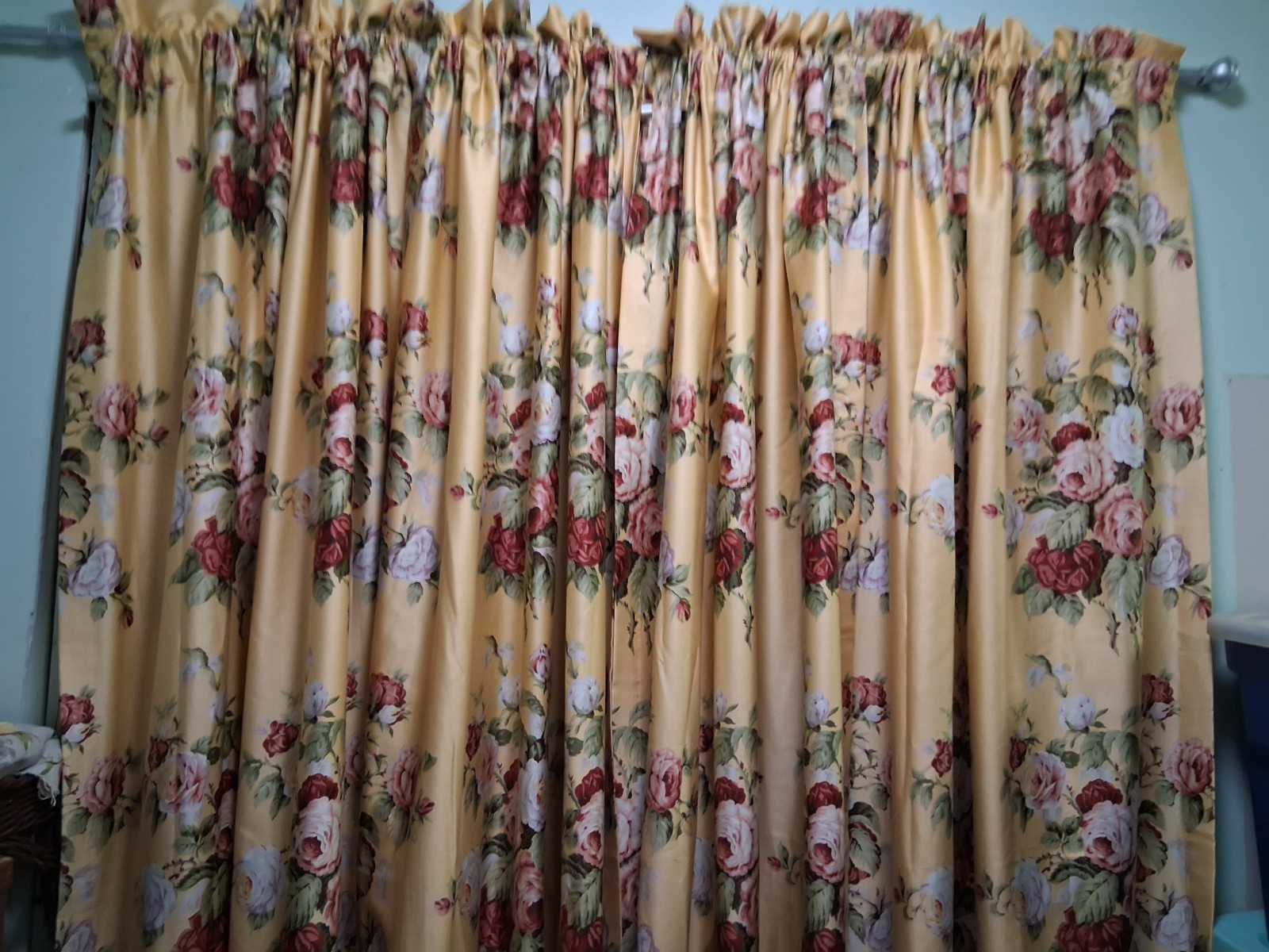 Vintage Ralph Lauren Kathleen Drapes-Roses-Elegant-1990’s-2 Pairs Available