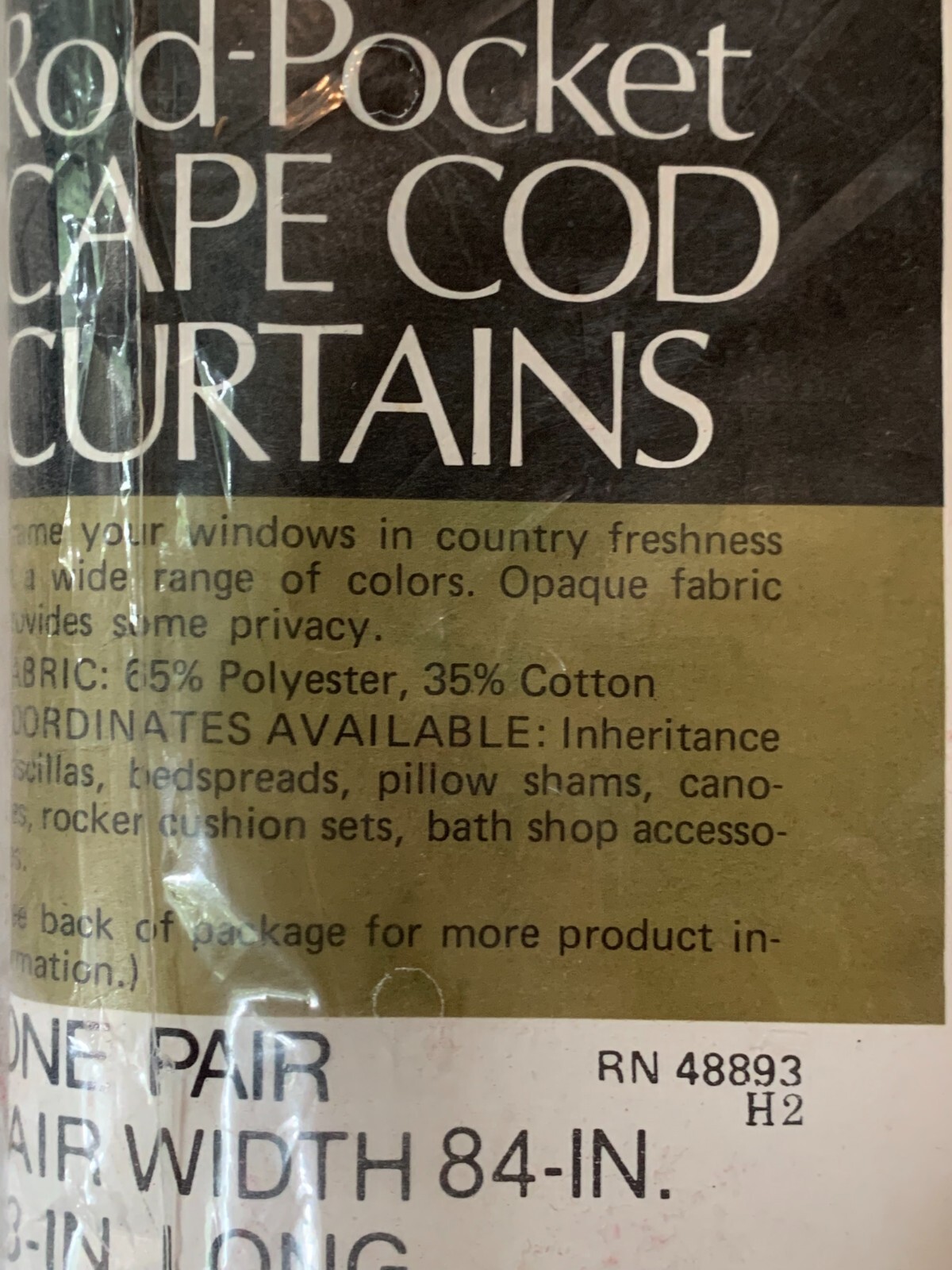 Vtg Sears Cape Cod Curtain Panels Inheritance 84″x63″L Fiesta Red 2 Sets NEW