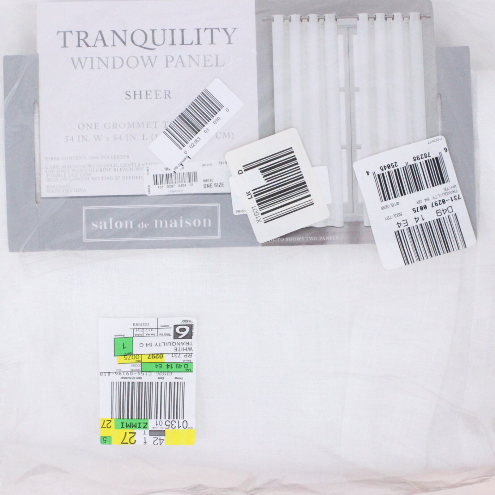 Regal Home Collections Tranquility Sheer Curtain Panel 54″ x 84″ Grommet Single