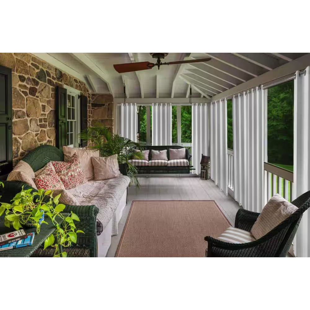 50″ W X 96″ L Water & Wind Resistant Outdoor Curtain for Patio Porch Gazebo Caba