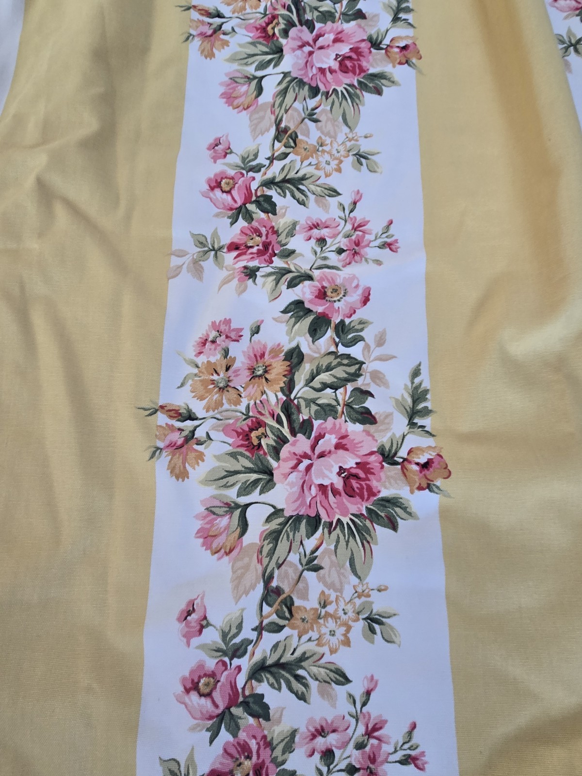 2 Custom Ralph Lauren Water Front Yellow Floral Pinch Pleat Drapes W41xL93