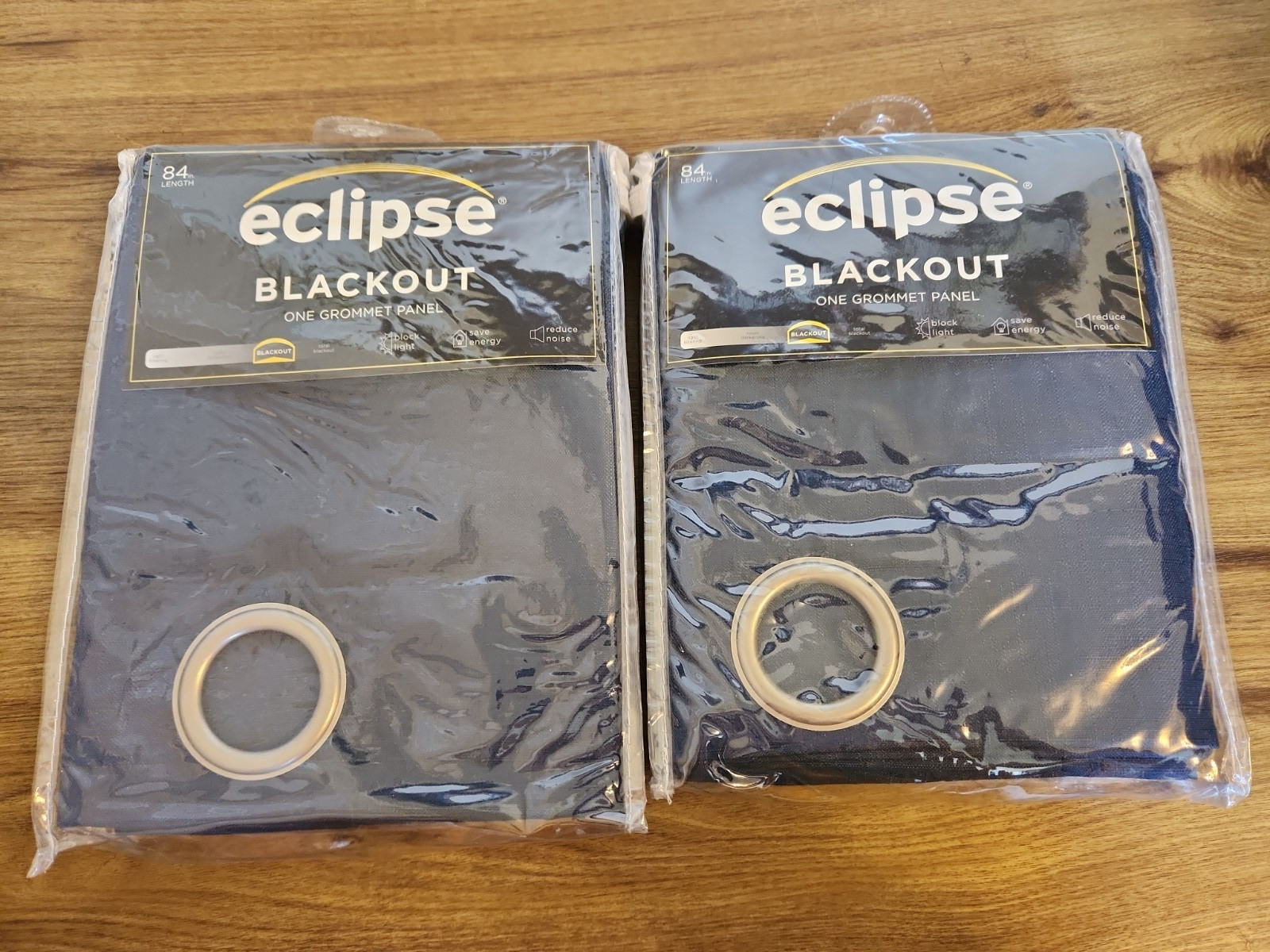 (Set of 2) Eclipse Blackout Curtain 42x84in Grommet Panel Kendall GMT Denim