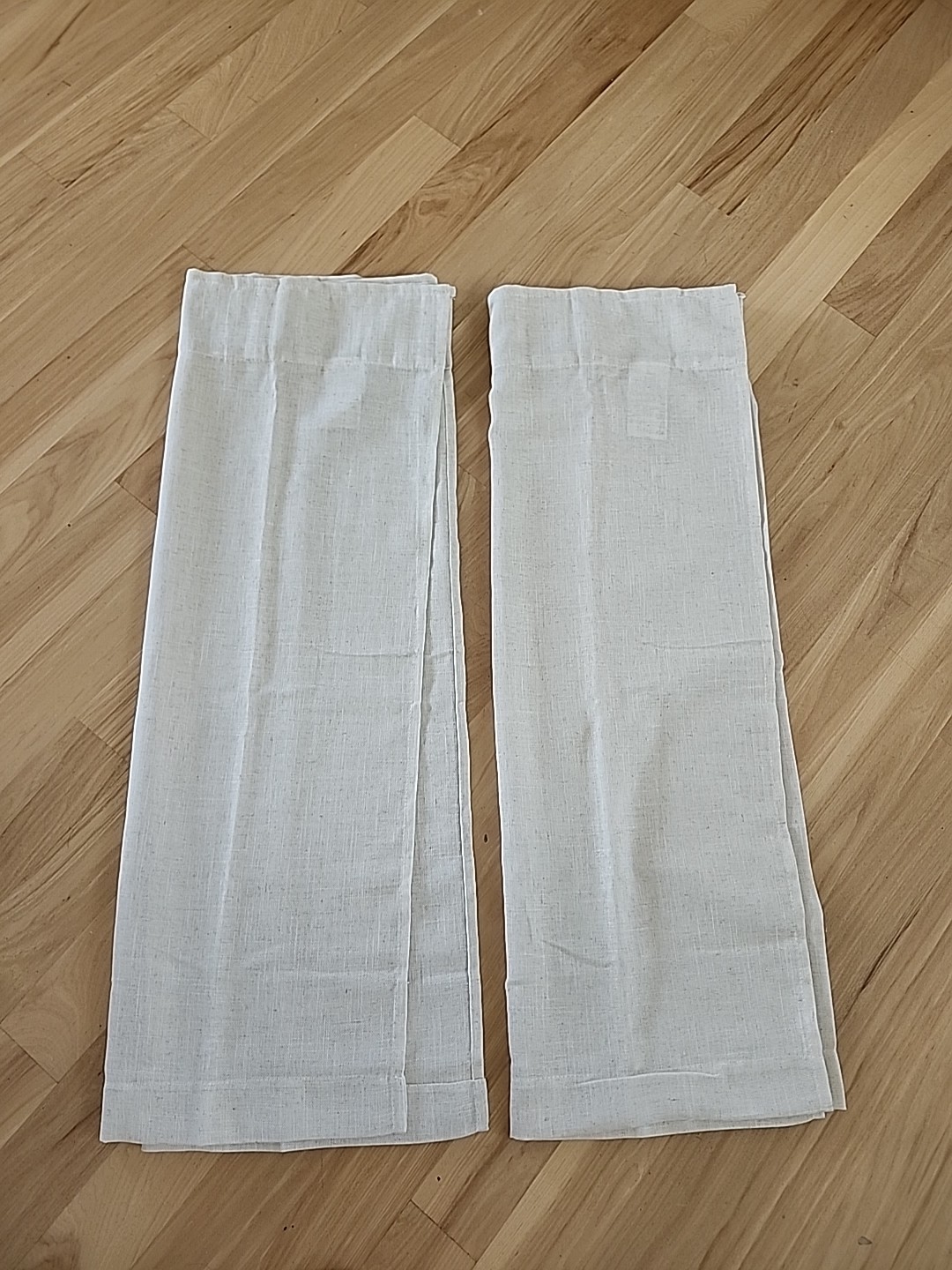 RYB HOME Linen Blend Curtains Textured Sheer 52″W x 36″L (Pack of 2), Nwot