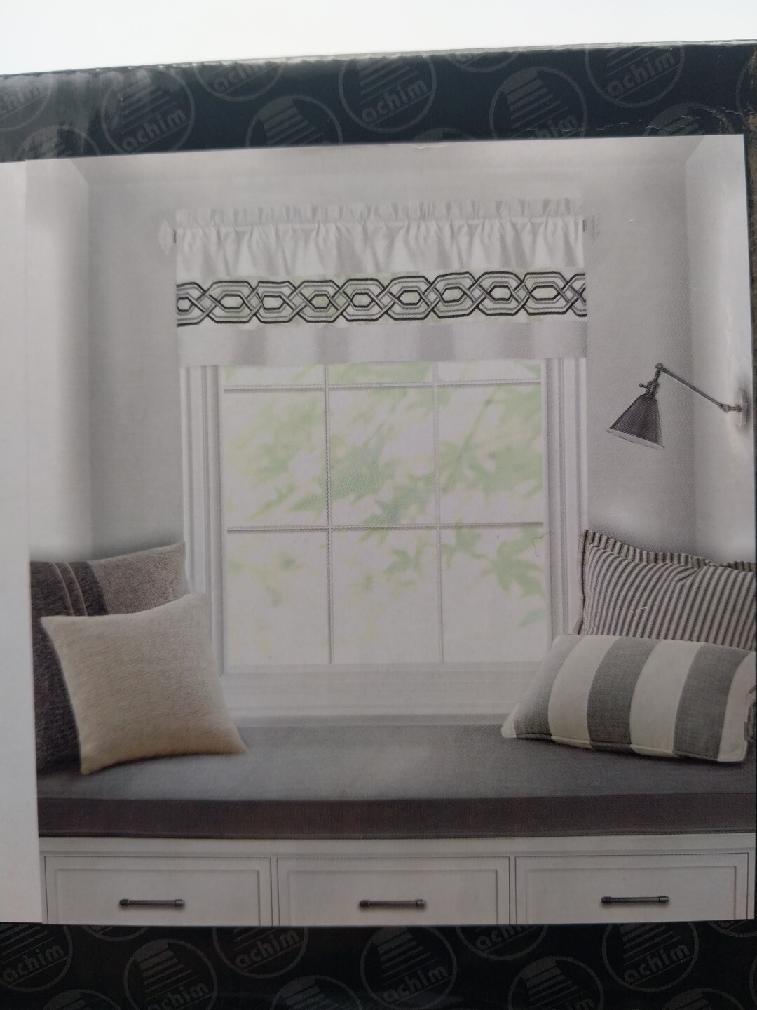 Achim Paige Decorative Valance Curtain 55in W x 13in L
