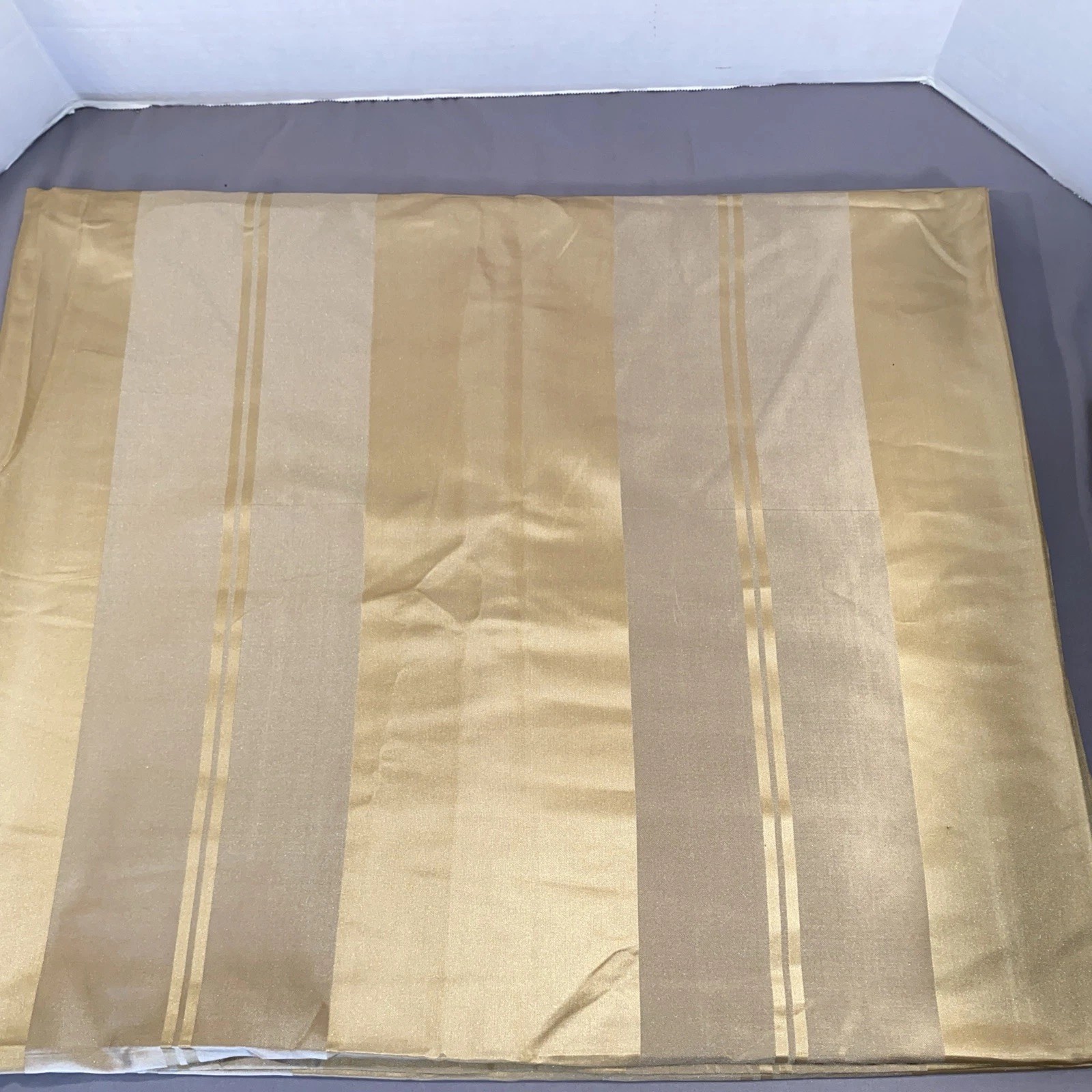 6 Panels Restoration Hardware Gold 100% INDIA SILK Curtains Drapes 51X84” Lined