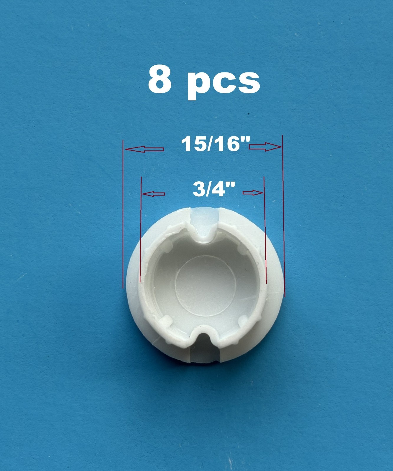 8 pcs 3/4″ Horizontal Blinds Bottom Rail Ladder Cord Button Plug 0.75 inch
