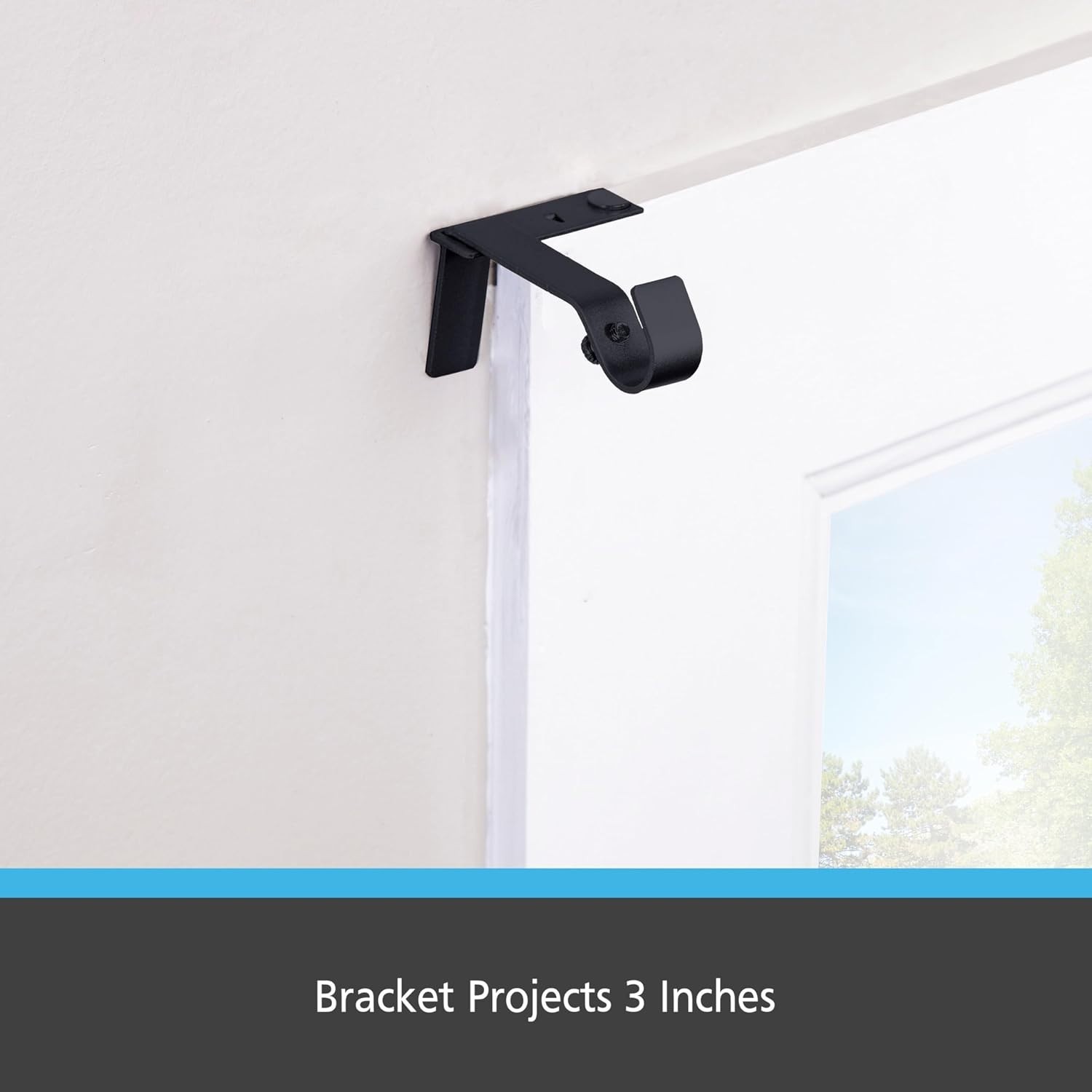 Sleek Fast Fit 5/8″ Curtain Rod Brackets – Easy Installation, Modern Look