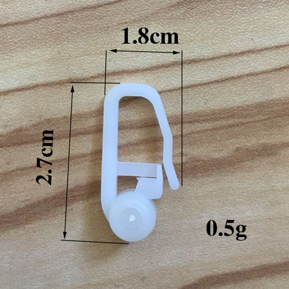 100PCS Curtain Hanging Track Hook Curtain Roller Blind Sliding Curtain Hook