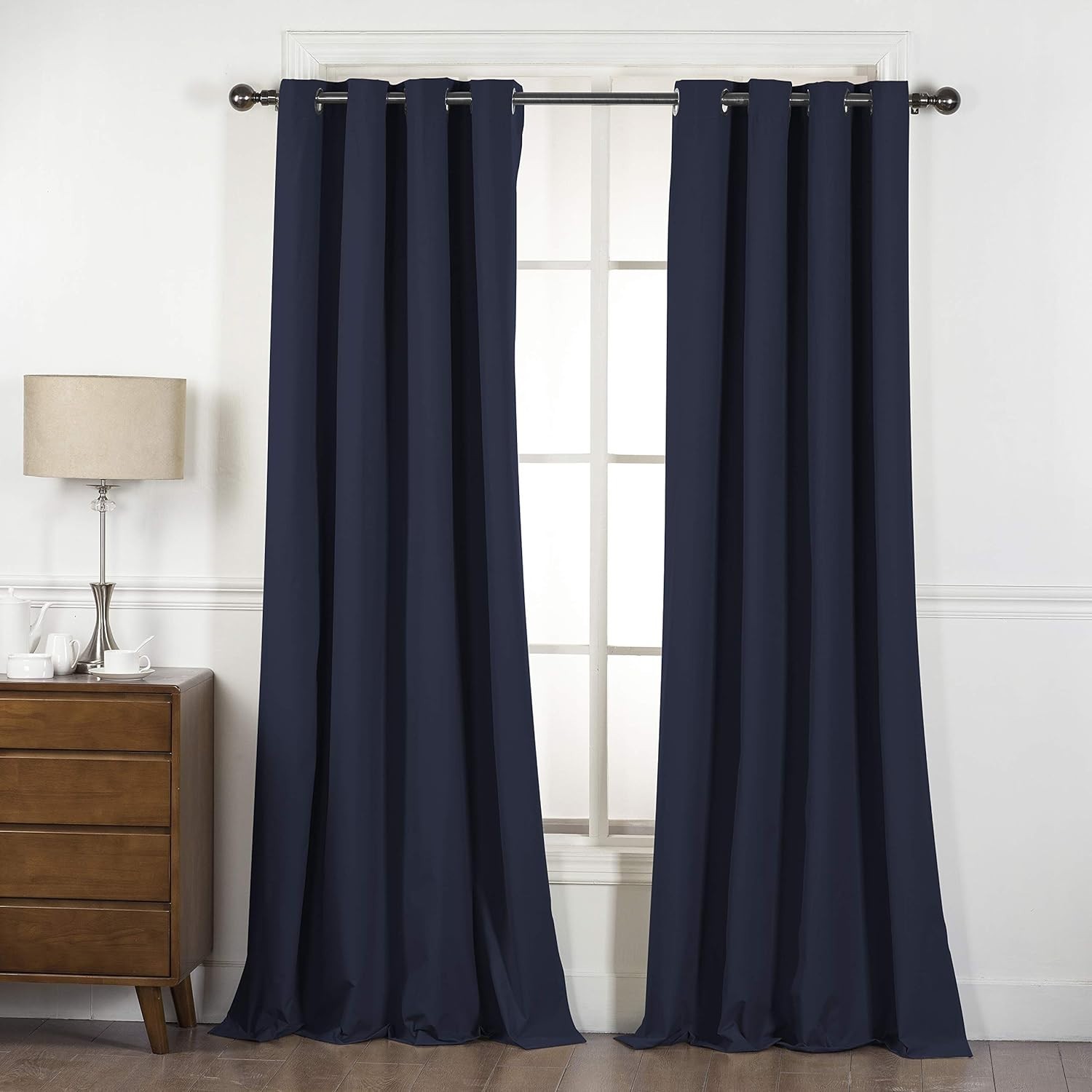 100% Blackout YHSF Grommet Window Curtain Set 52″ W x 84″ L Pack of 2 Panels