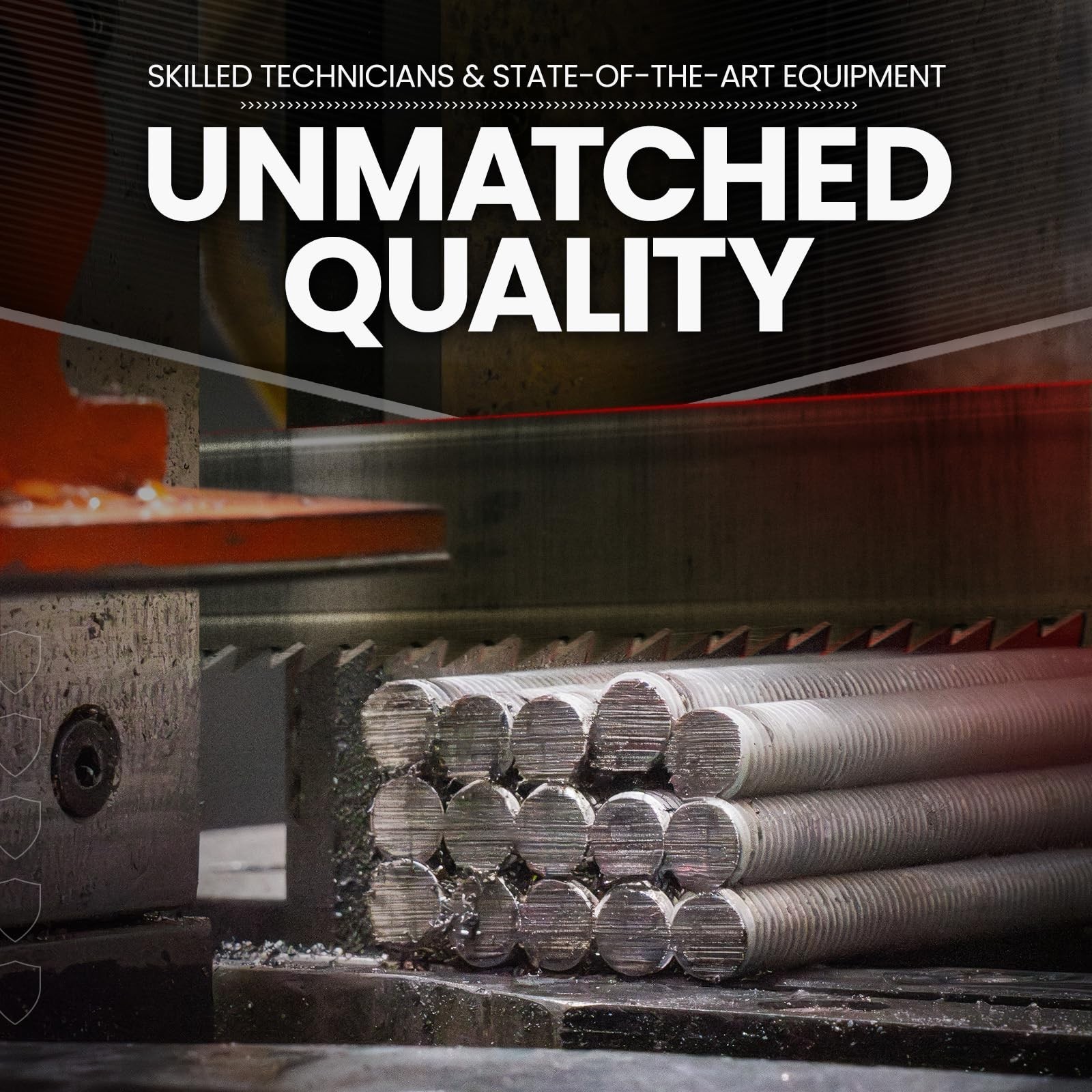 Unfinished Threaded Rods 1/4″-20 x 36″ (10-Pack) – Coarse All-Thread ASTM A307 G